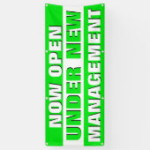 新しい経営のスモールビジネスの下でオープン 横断幕 (縦)