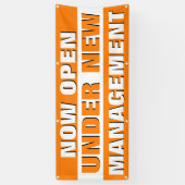 新しい経営のスモールビジネスの下でオープン 横断幕 (縦)
