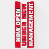 新しい経営のスモールビジネスの下でオープン 横断幕 (縦)