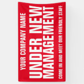 新しい経営ビジネスの看板バナー 横断幕 (縦)