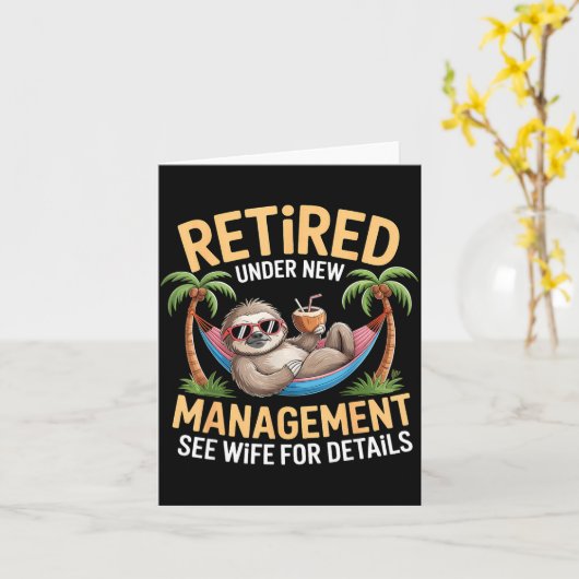 新しい経営陣に引退 見て妻 面白い引退 カード (黄色い花)