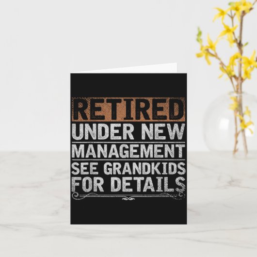 新しい経営陣のもとで引退しました。孫たちの面白い動画を見る カード (黄色い花)