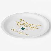 新しい結婚たった今結婚しました愛鳥 ペーパープレート (アングル)