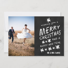 新しい結婚チャルクボード写真祝日グリーティングカード シーズンカード