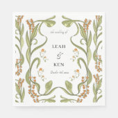 新しい結婚フローラ スタンダードランチョンナプキン (正面)