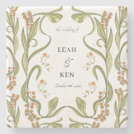 新しい結婚フローラ ストーンコースター