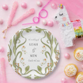 新しい結婚フローラ ペーパープレート (パーティー)