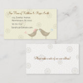 新しい結婚ホームアドレスの名刺の挿入 エンクロージャーカード (正面/裏面)