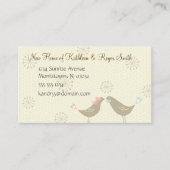 新しい結婚ホームアドレスの名刺の挿入 エンクロージャーカード (正面)