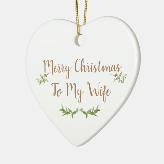 新しい結婚初めてのクリスマスツリーバウブル編集可能 セラミックオーナメント (左)