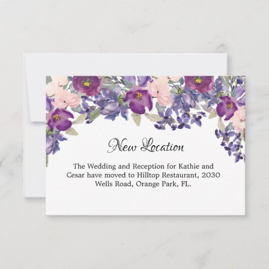 新しい結婚場所 招待状 (正面)