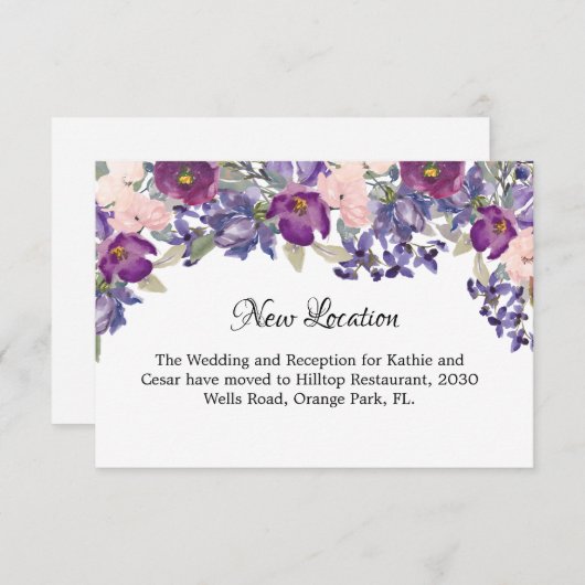 新しい結婚場所 招待状 (正面/裏面)