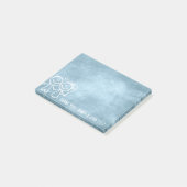 新しい結婚式の引き出物サンキューシャルボードブルーパステル ポストイット (アングル)