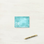 新しい結婚式の引き出物サンキューチョークボードミントグリーン ポストイット (デスク上)