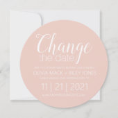 新しい結婚式の日 結婚延期のお知らせ 招待状 (正面)