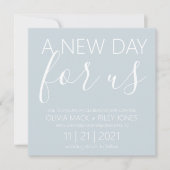 新しい結婚式の日 結婚延期のお知らせ 招待状 (正面)