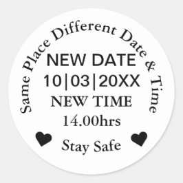 新しい結婚日付シンプル ラウンドシール