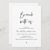 新しい結婚Invとブランチの投稿のブランチ 招待状 (正面/裏面)