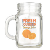 新しい絞られたオレンジジュース メイソンジャー (裏面)