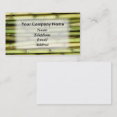 新しい緑の砂糖きび-ジュースのテーマ 名刺 (正面/裏面)