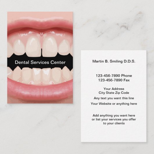 新しい縦型歯科用名刺 名刺 (正面/裏面)