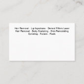 新しい美しいスキンサロン名刺 名刺 (裏面)