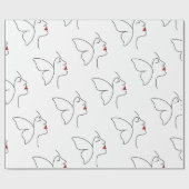 新しい翼 – 隠し蝶のラッピング紙 ラッピングペーパー (フラット)