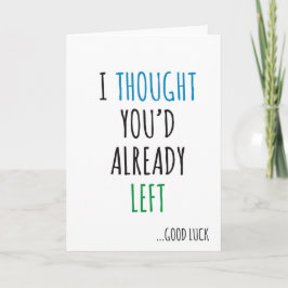 新しい職場おめでとう 面白い 失礼なカード カード