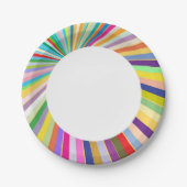 新しい背ストライプの景 ペーパープレート (正面)