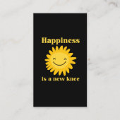 新しい膝置換手術おもしろい回復贈与 名刺 (正面)