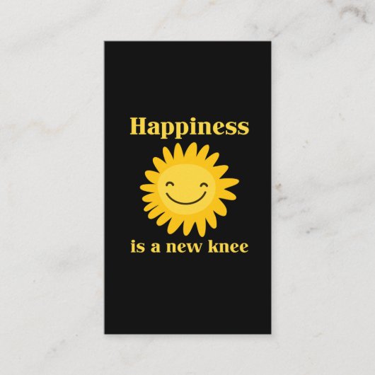 新しい膝置換手術おもしろい回復贈与 名刺 (正面)