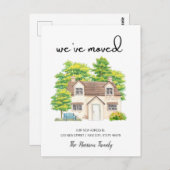 新しい自宅のお知らせを移しました ポストカード (正面/裏面)