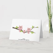 新しい自宅のグリーティングカードをお持ちです 案内状 (裏面)