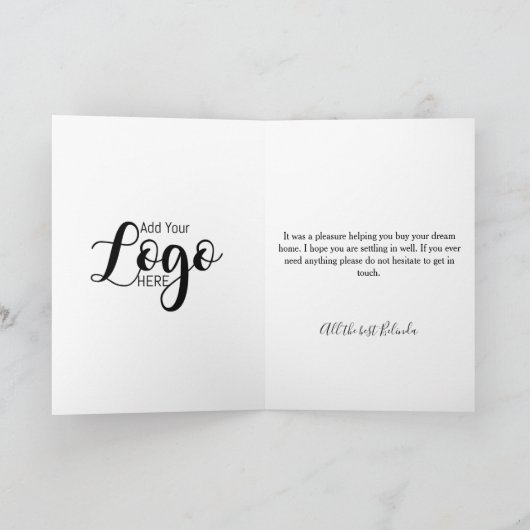 新しい自宅の不動実在産屋さんへ カード (内部)