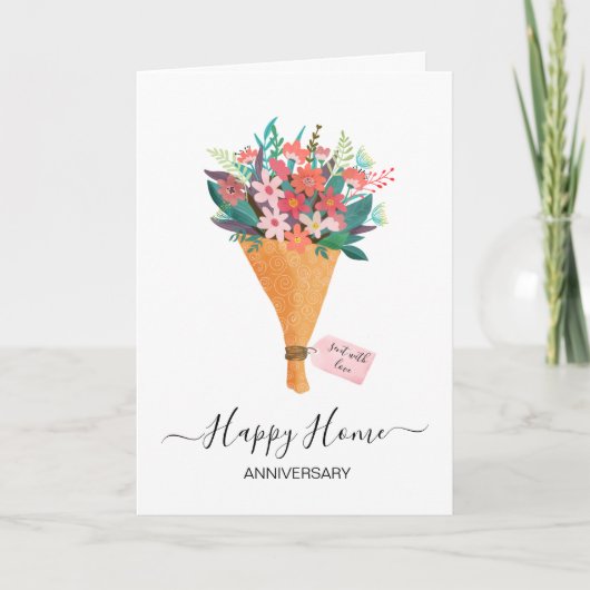 新しい自宅の不動産屋実在の記念日 カード (正面)