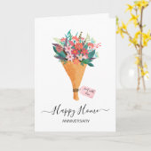 新しい自宅の不動産屋実在の記念日 カード (黄色い花)