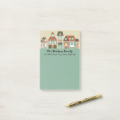 新しい自宅の住所のパーソナライズなメモ帳 ポストイット (デスク上)