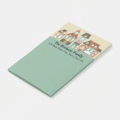 新しい自宅の住所のパーソナライズなメモ帳 ポストイット (アングル)