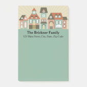 新しい自宅の住所のパーソナライズなメモ帳 ポストイット (正面)