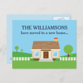 新しい自宅の住所の変更 案内ポストカード (正面/裏面)