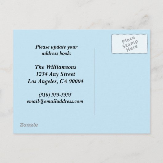 新しい自宅の住所の変更 案内ポストカード (裏面)