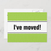 新しい自宅の引越しはがき | アップルグリーンシェフ 案内ポストカード (正面/裏面)