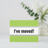 新しい自宅の引越しはがき | アップルグリーンシェフ 案内ポストカード (スタンド正面)