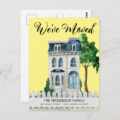 新しい自宅の引越し案内はがき ポストカード (正面/裏面)