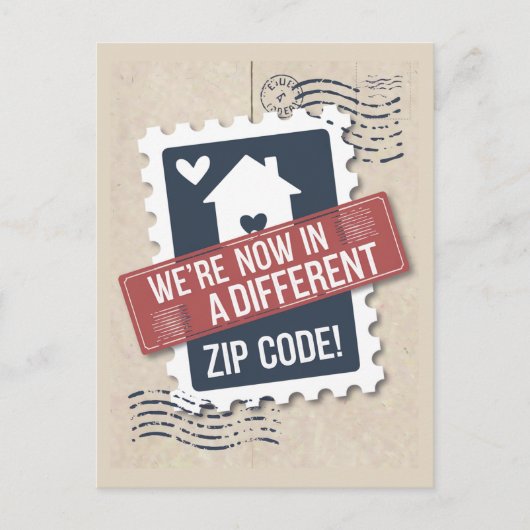 新しい自宅の引越し案内はがき ポストカード (正面)