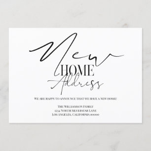 新しい自宅の新しい住所 招待状