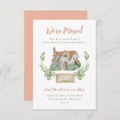 新しい自宅の移動案内 招待状 (正面/裏面)