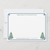 新しい自宅住所からのハッピーホリデー 案内状 (裏面)