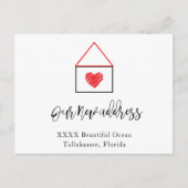 新しい自宅住所のお知らせポストカード ポストカード (正面)