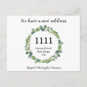 新しい自宅住所のお知らせポストカード ポストカード (正面)